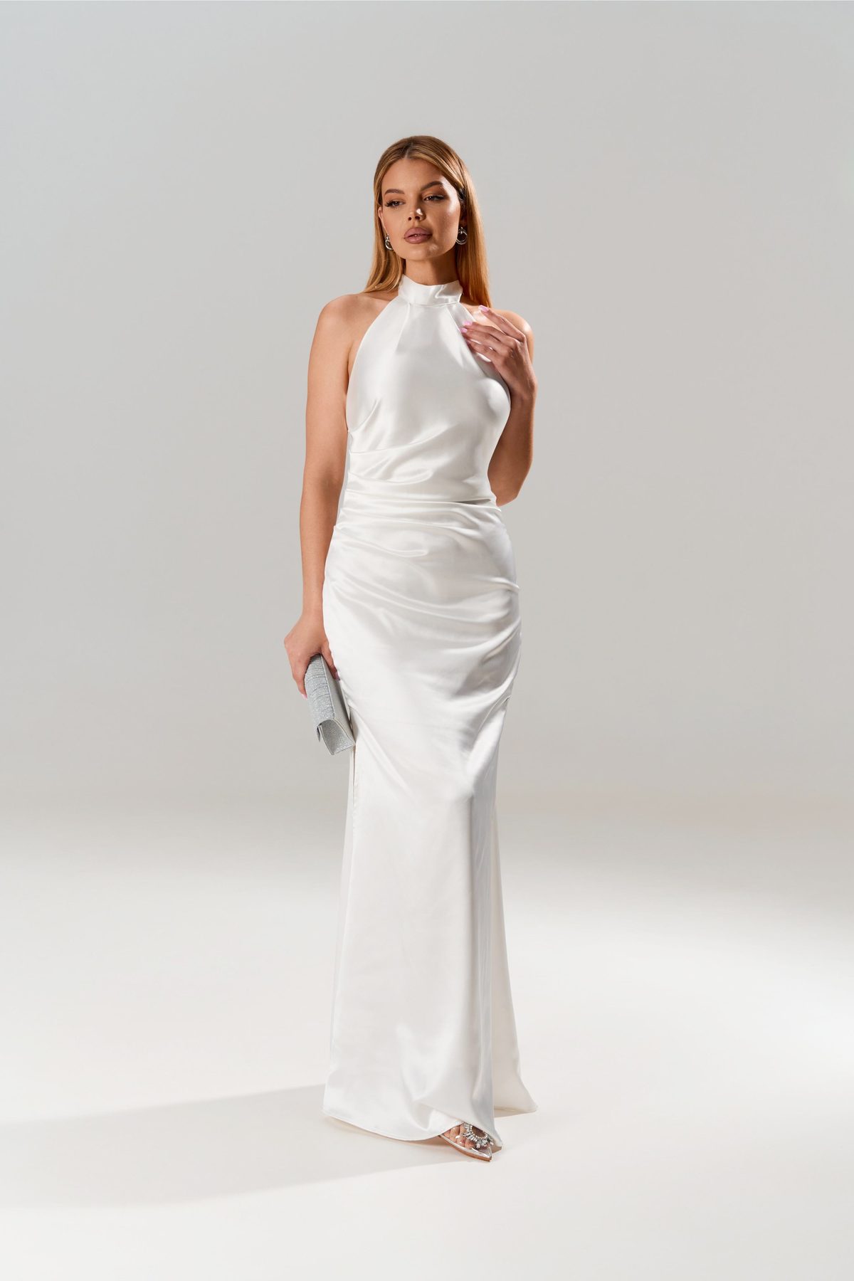 Eliana — ivory halter bridal gown